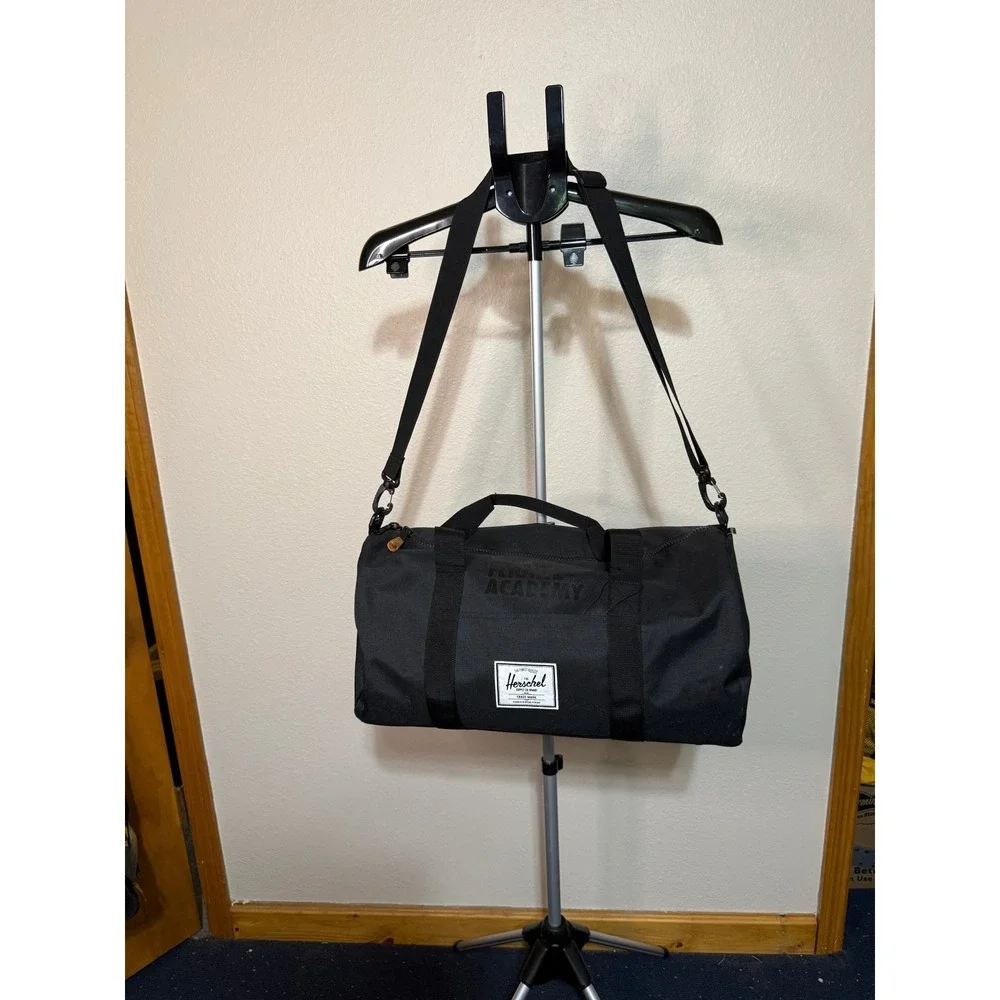 Herschel Supply Co Red Bull Flight Academy Black Duffel Bag Travel Gym Bag